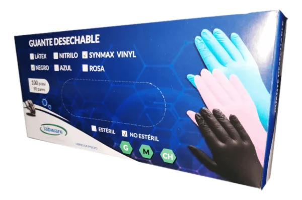 Guantes De Vinil Nitrilo Color Negro, Marca Labware - Image 4