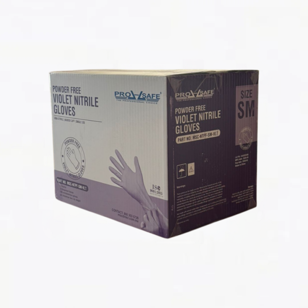 Guantes de nitrilo, color morado, caja con 1,000 guantes - Image 2